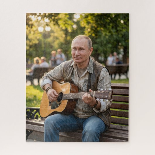 プーチンのフォークギター アコースティックバード ジグソーパズル (縦)