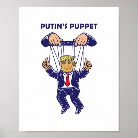 プーチンの操り人形大統領はロシアの政治風刺 ポスター (正面)