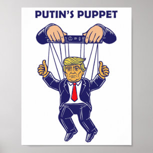 プーチンの操り人形大統領はロシアの政治風刺 ポスター