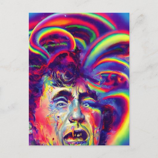 プーチンの虹の思考はがき ポストカード (正面)