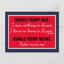 プーチンはトランプ・ロシア大統領政治を所有している ポストカード