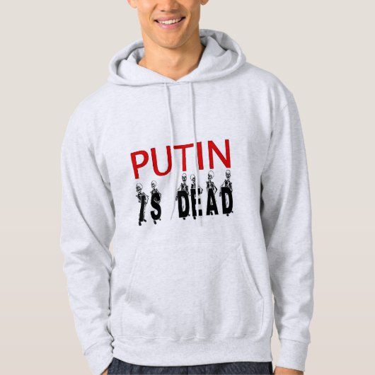 プーチンは死んだフード付きスウェットシャツだ! パーカ (正面)