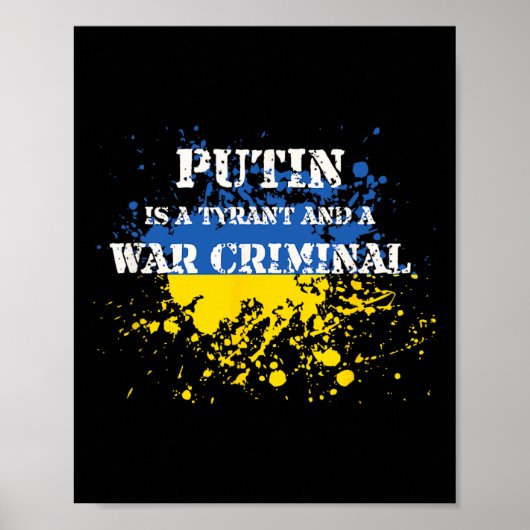 プーチンは独裁者であり戦争犯罪者である ポスター (正面)