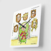 プーチンアンドトランプ漫画ウォールクロックバイリックロンドン スクエア壁時計 (傾斜)