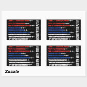 プーチン反戦平和ウクライナとダウン 長方形シール (シート)