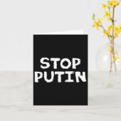 プーチン氏に反対する戦争抗議行動を止めろ カード (黄色い花)