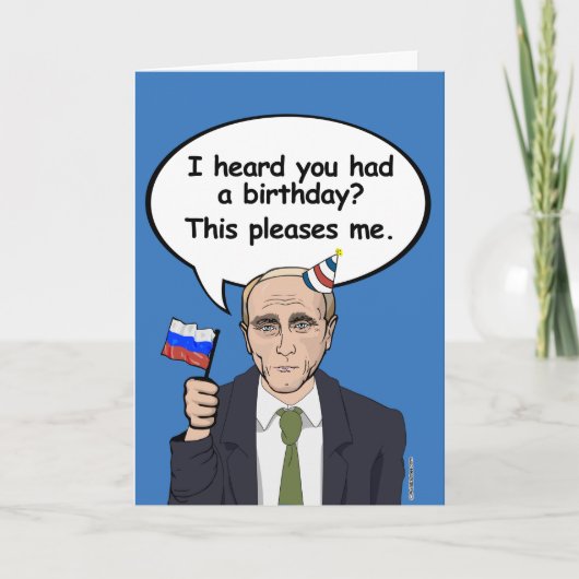 プーチン誕生日カード – これは私の喜びです カード (正面)