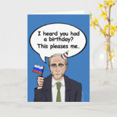 プーチン誕生日カード – これは私の喜びです カード (黄色い花)