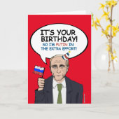 プーチン誕生日カード – I'm Putin in the extra effor カード (黄色い花)