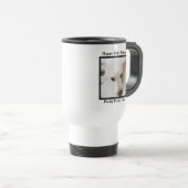 プーテかわいらしィ顔のかわいい犬40歳誕生日白 トラベルマグ (正面右)