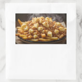 プーティンの皿 長方形シール (バッグ)