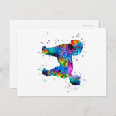 プードパーソナライズされたル |犬の誕生日カード 案内ポストカード (正面/裏面)