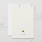 プードルおめでとうノートカード サンキューカード (裏面)