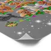 プードルおもしろいクリスマスツリーデコールオーナメントの衣装 ポスター (角)
