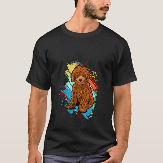 プードルおもしろいパピースプルオーバー Tシャツ (正面)
