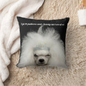 プードルおもしろいユーモア装飾用クッション クッション (ブランケット)