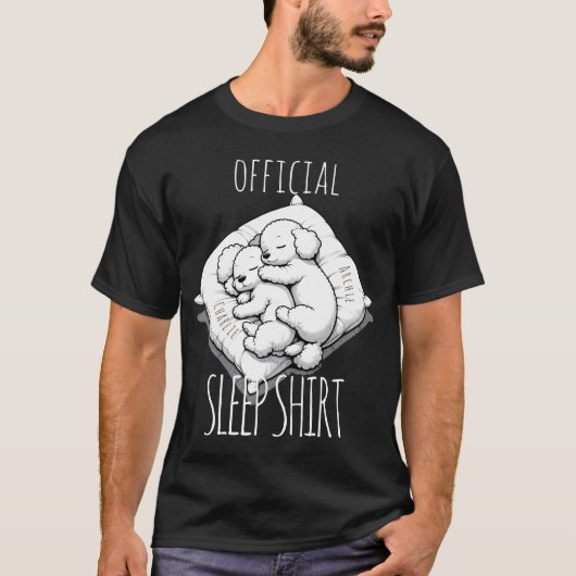 プードルおもしろい恋人オフィシャルスリープ Tシャツ (正面)