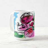 プードルおもしろい コーヒーマグカップ (正面左)