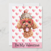 プードルおもしろいi Woof You Dog Valentine's Day シーズンカード (正面)