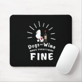 プードルおよびワインはすべてを罰金を科させます マウスパッド (マウス)