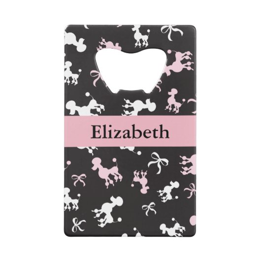 プードルかわいらしズ クレジットカード栓抜き (正面)