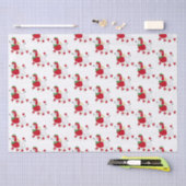 プードルが休暇の支度をする 薄葉紙 (クラフト)