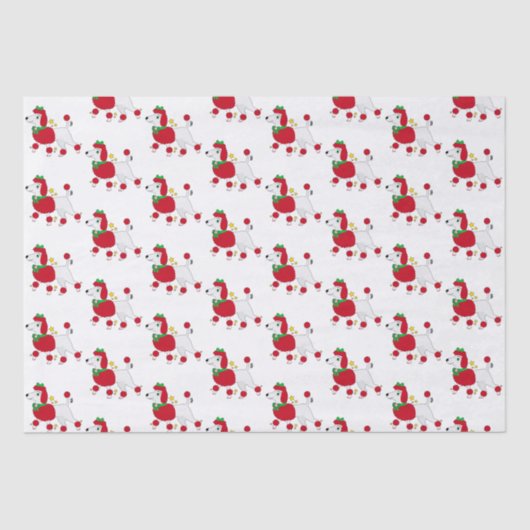 プードルが休暇の支度をする 薄葉紙 (正面)