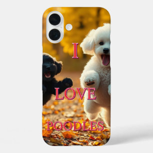 プードルが大好き iPhone 16 PLUSケース