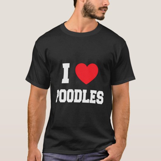 プードルが大好き Tシャツ (正面)