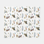 プードルで混ぜ合わせる フリースブランケット (正面(横))