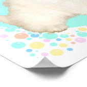 プードルとビションのミックス子犬が人生を祝う ポスター (角)