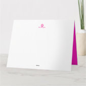 プードルとレインボーケーキとスパークラー誕生日 カード (裏面)