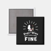 プードルとワインですべてを素晴らし作る マグネット (正面/裏面)