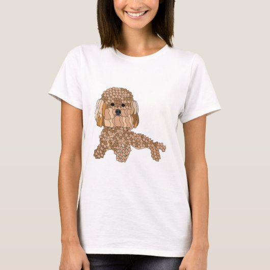 プードルのある母の日常 Tシャツ (正面)