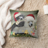 プードルのいけないですかニースのクリスマスの枕 クッション (ブランケット)