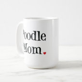 プードルのお母さんのマグ コーヒーマグカップ (正面左)
