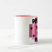 プードルのお母さんのマグ ツートーンマグカップ (中央)