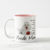 プードルのお母さんのマグ ツートーンマグカップ (左)