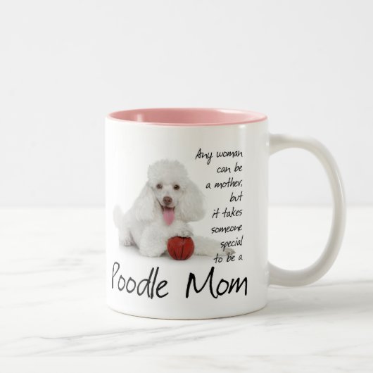 プードルのお母さんのマグ ツートーンマグカップ (右)
