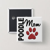 プードルのお母さん2 缶バッジ (正面&裏面)
