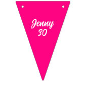 プードルのオードル（ピンクオンブラック）パーティー バンティングフラッグ (第2の旗)