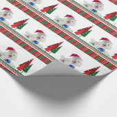 プードルのクリスマスの包装紙 ラッピングペーパー (角)