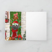 プードルのクリスマス カード (内部)
