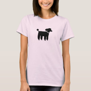 プードルのグラフィック（黒） Tシャツ