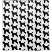 プードルのシルエットのシャワー・カーテン シャワーカーテン (正面)