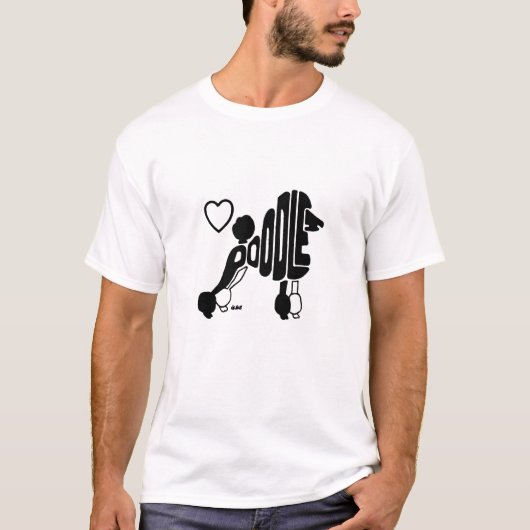 プードルのシルエット Tシャツ (正面)