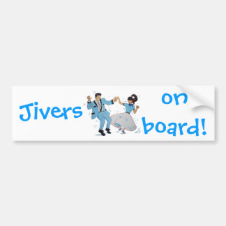 プードルのスカートおよびサドルシューズを持つ振動ダンサー バンパーステッカー