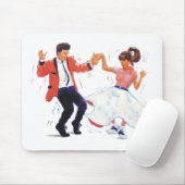 プードルのスカートおよびサドルシューズを持つ振動ダンサー マウスパッド (マウス)