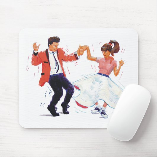 プードルのスカートおよびサドルシューズを持つ振動ダンサー マウスパッド (マウス)