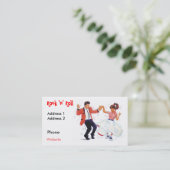 プードルのスカートおよびサドルシューズpoを持つ振動ダンサー 名刺 (スタンド正面)